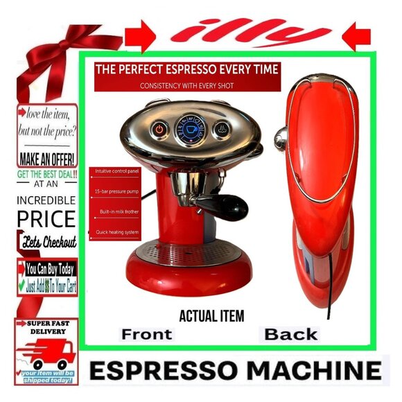 🛑ILLY Single Serve ➕🆒 ESPRESSO MACHINE Milk Automatic COFFEE 💸BUY NOW‼️🟢 - Picture 2 of 16